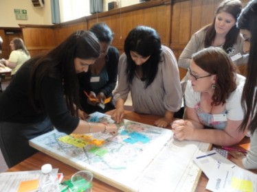 Staff working through PFR mapping activities