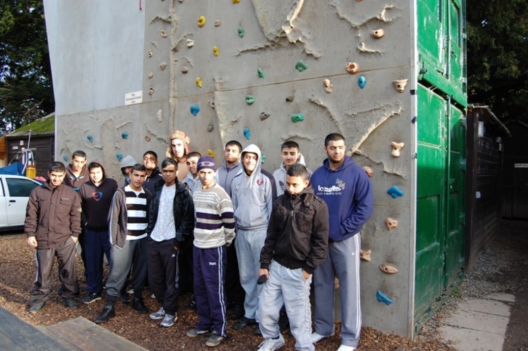 Lozells Recreation Group visit climbing wall